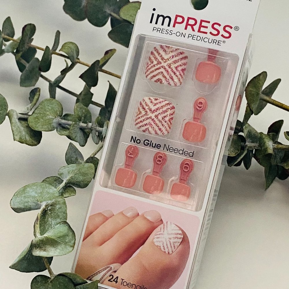 imPress Pedicure Square Shaped Rare "Sandy Shores"